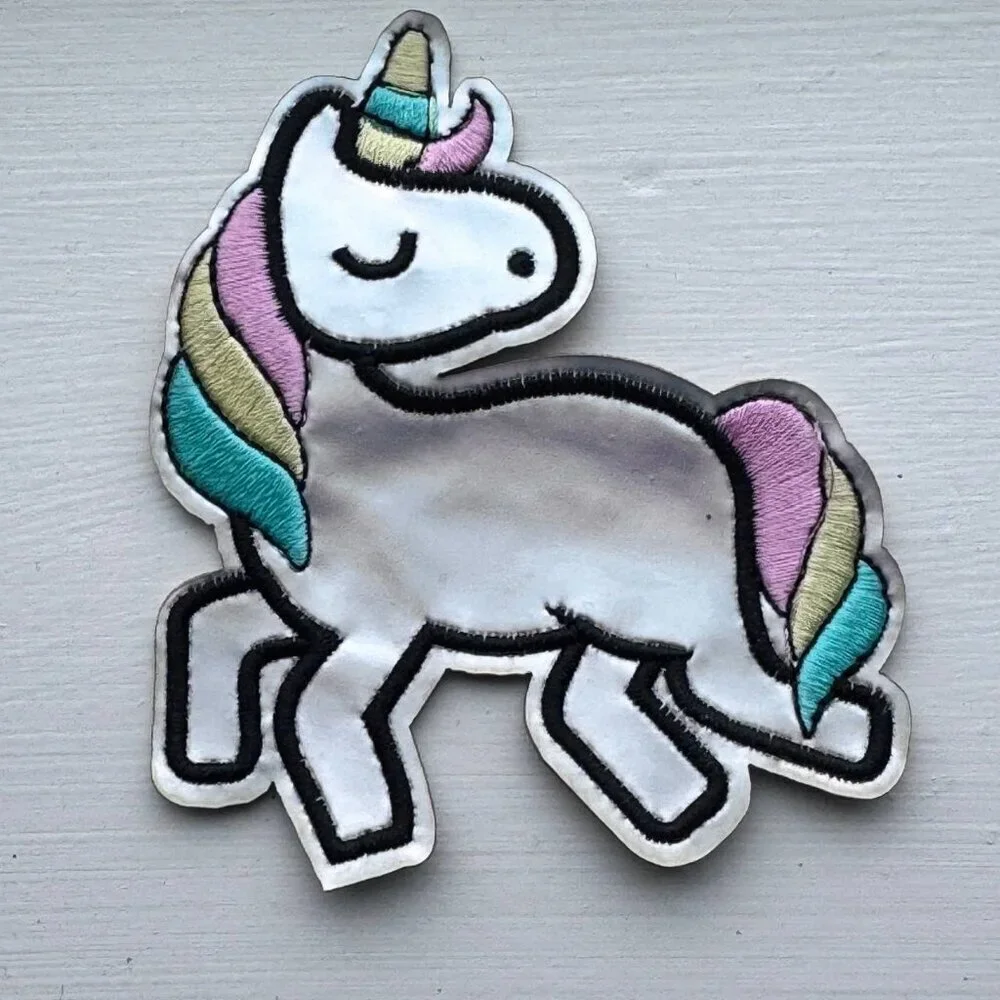 NWOT!  Beautiful Iridescent Clothing Unicorn Patch-Appliqué